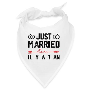 Baumwolle 1 Jahr Geschenk zum Hochzeitstag - Bandana - Weiß - Vorne