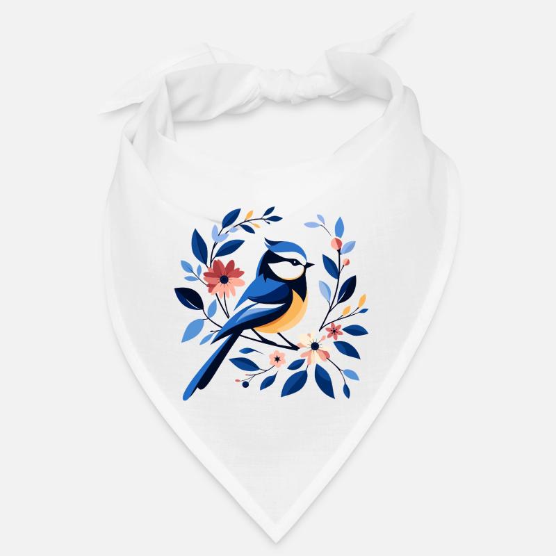 Blaumeise - Bandana - Weiß