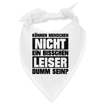 Ich hasse dumme Menschen - Bandana - Weiß - Vorne