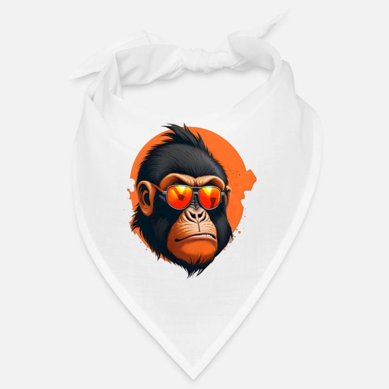 Cool monkey head with angry look Bandana