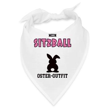 Sitzball Oster Outfit Ostergeschenk Sitzballerin - Bandana - Weiß - Vorne