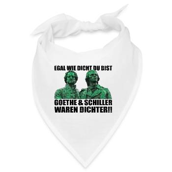 Goethe und Schiller waren Dichter | Cannabis Fun - Bandana - Weiß - Vorne