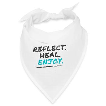 Reflect Heal Enjoy - Bandana - Weiß - Vorne