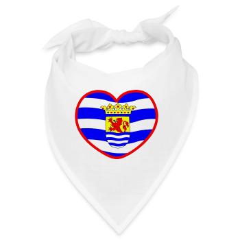 Das Herz der Zeeland-Flagge Zeeland - Bandana - Weiß - Vorne