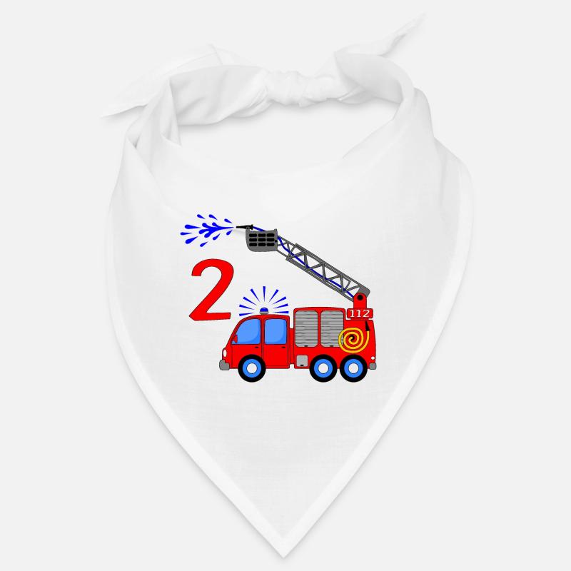 Fire engine 2 birthday children Bandana