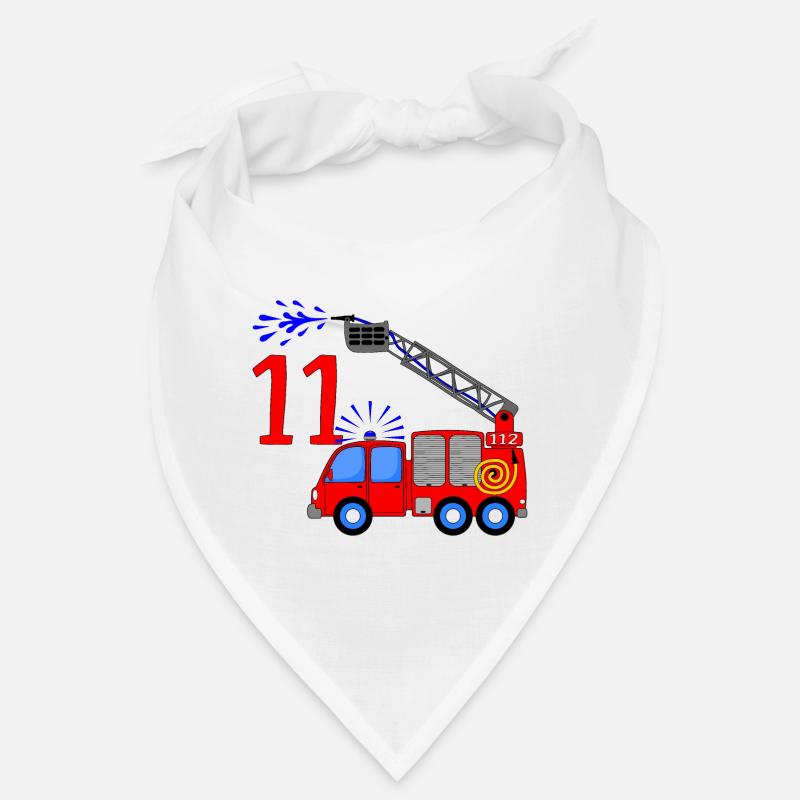 Fire engine 11 birthday children Bandana