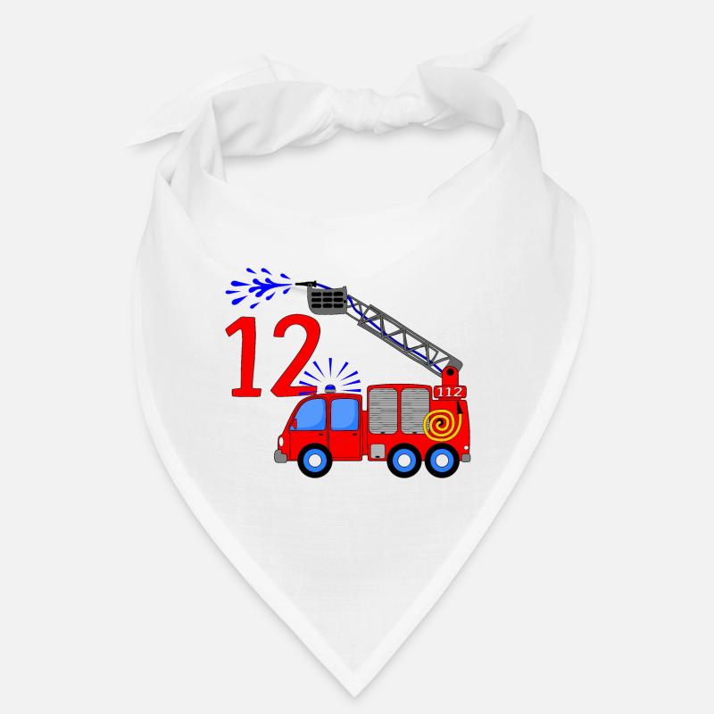 Fire engine 12 birthday children Bandana