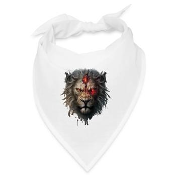 Untoter Löwe: Erschreckender König der Savanne - Bandana - Weiß - Vorne