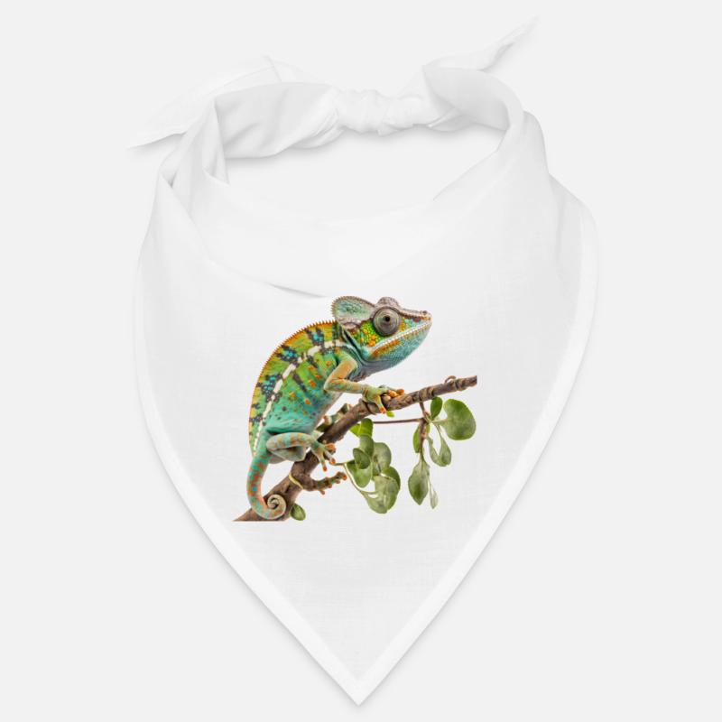 Suivez le caméléon - Bandana - blanc