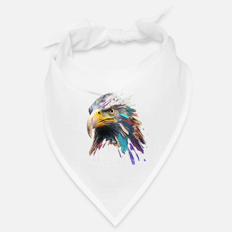 Adlerkopf: Ein farbenfrohes Ölgemälde Bandana