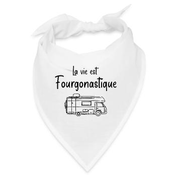 Das Leben ist humorvoll Van Campervan - Bandana - Weiß - Vorne