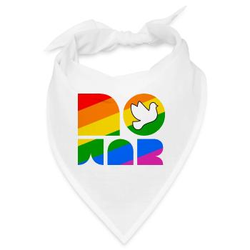 No War LGBTQ Pride Month Shirt - Bandana - Weiß - Vorne
