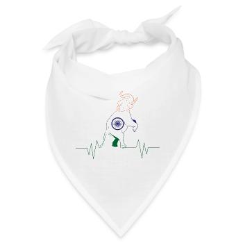 Indien Inder Hindu Stolz Flagge Land I Geschenk - Bandana - Weiß - Vorne