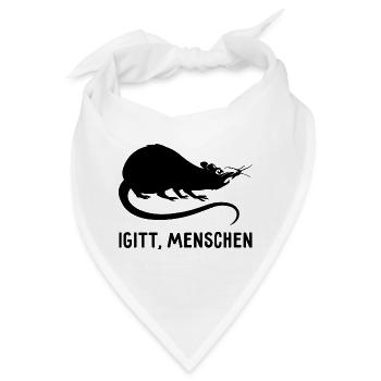 Igitt menschen Ratte Tier Spruch Geschenk - Bandana - Weiß - Vorne