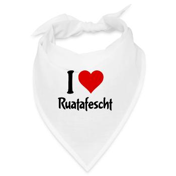 I Love Ruatafest Rutenfest Ravensburg Oberschwaben - Bandana - Weiß - Vorne