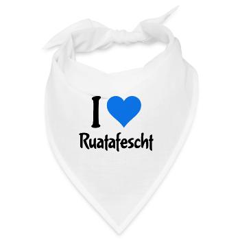 I Love Ruatafest Rutenfest Ravensburg Oberschwaben - Bandana - Weiß - Vorne