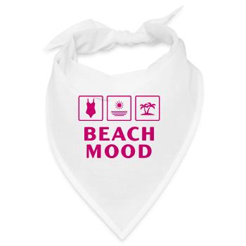 Beach Mood Sommer Sonne Meer Urlaub - Bandana - Weiß - Vorne