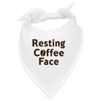 Resting Coffee Face Kaffeeliebe - Bandana - Weiß - Vorne