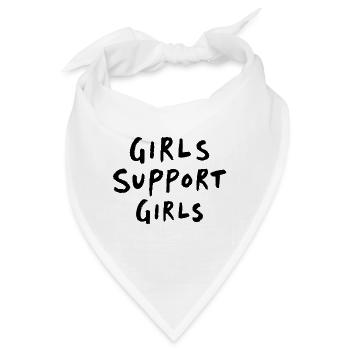 Girls Support Girls Freundschaft - Bandana Dreieckstuch - Weiß - Vorne