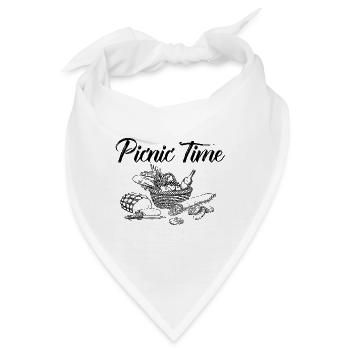 Picknick Zeit Shirt Sommer Natur Reisen - Bandana - Weiß - Vorne