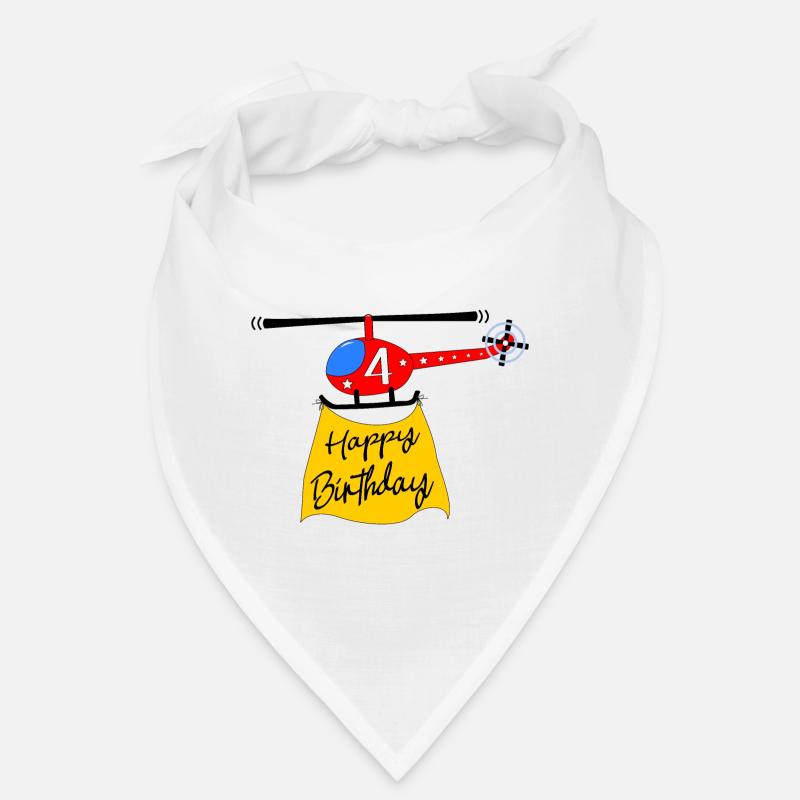 Hélicoptère Joyeux anniversaire 4 Bandana