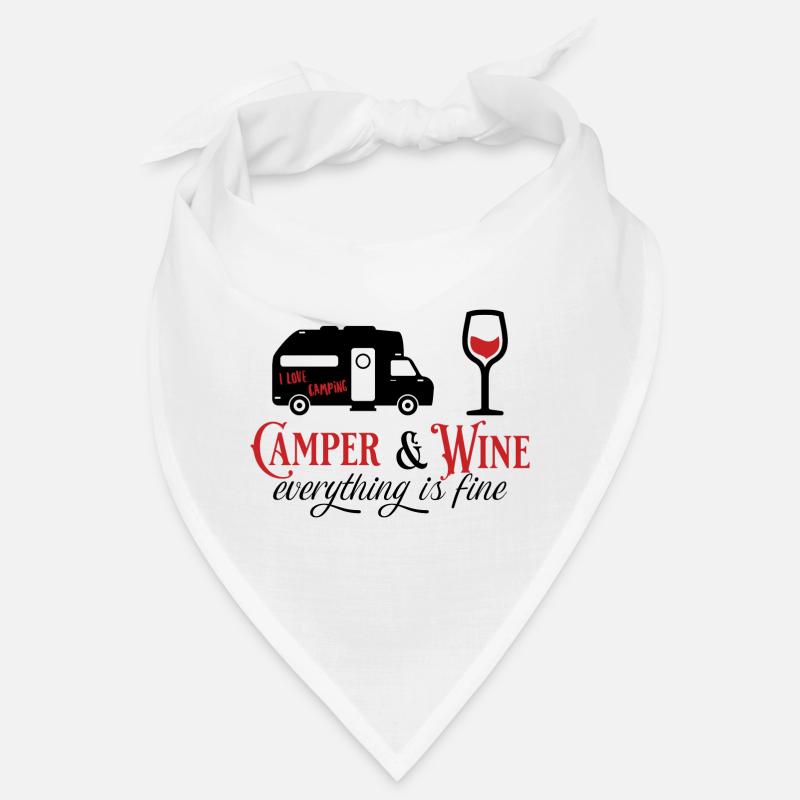 Camper & Wine everything is fine Camping Outdoor Bandana