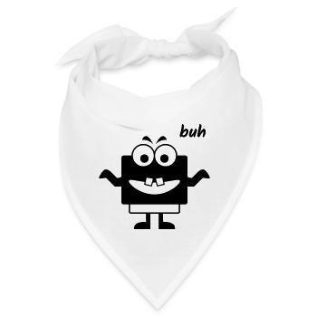 Kleines Monster macht Buh - Bandana - Weiß - Vorne