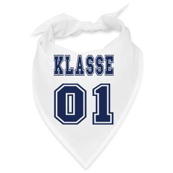 Klasse 1 - Erstklässler - Einschulung - 1. Klasse - Bandana - Weiß - Vorne
