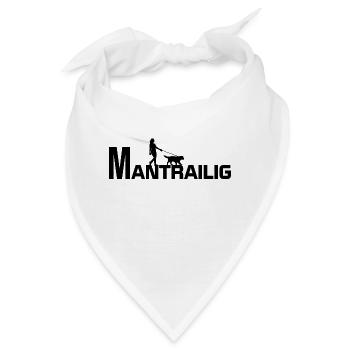 Mantrailing Silhouette Suchhund Hundeliebhaber - Bandana - Weiß - Vorne