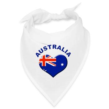 Heart for Australia - Bandana - Weiß - Vorne