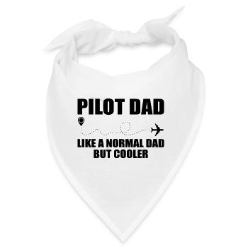 Pilot Dad, wie ein normaler Papa, aber cooler - Bandana - Weiß - Vorne