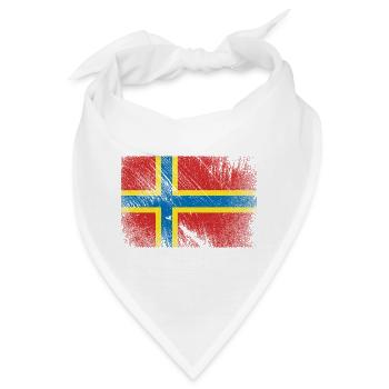 Orkney Inseln Flagge - Vintage Grunge - Bandana - Weiß - Vorne