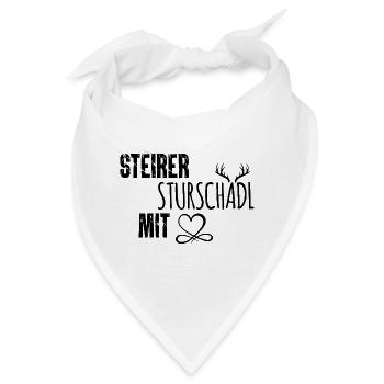 Steirer sturschädel mit Geschenk Steiermark - Bandana - Weiß - Vorne