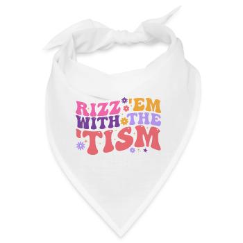 Rizz Em Mit Dem Tism - Bandana - Weiß - Vorne