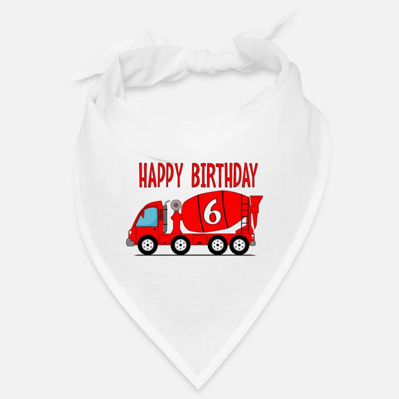 Concrete Mixer Happy Birthday 6 Bandana