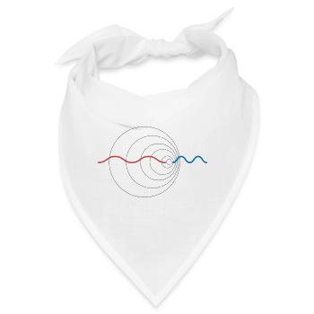 Welle Doppler Effekt Physik Physiker Geschenk - Bandana - Weiß - Vorne