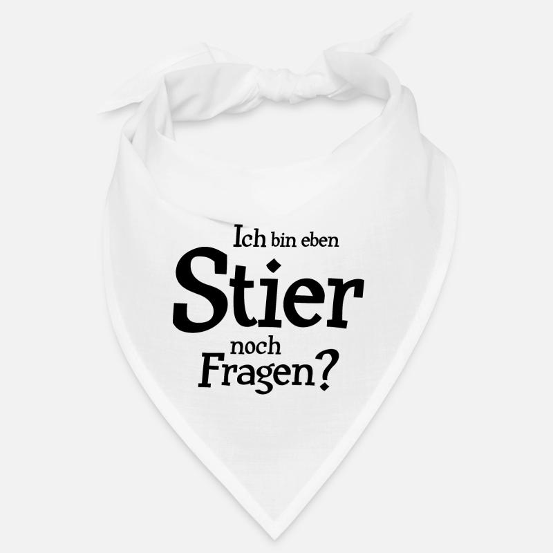 Stier Sternzeichen Spruch - Bandana - Weiß