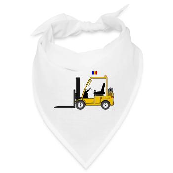 Stapler Rumänien Flagge - Bandana - Weiß - Vorne