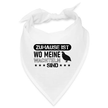 Wachteln Geschenk Wachtelzüchter Vogel Delikatesse - Bandana - Weiß - Vorne