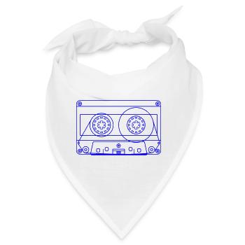 Farbe veränderbar | Cassette Kassette - Bandana - Weiß - Vorne