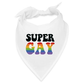 Super Gay - Bandana - Weiß - Vorne