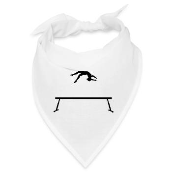 Turnen Sprung auf Schwebebalken - Bandana - Weiß - Vorne