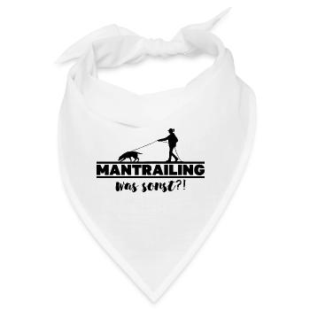 Mantrailing was sonst Silhouette Suchhund Hunde - Bandana - Weiß - Vorne