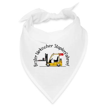 Staplerfahrer bester türkischer Staplerfahrer - Bandana - Weiß - Vorne