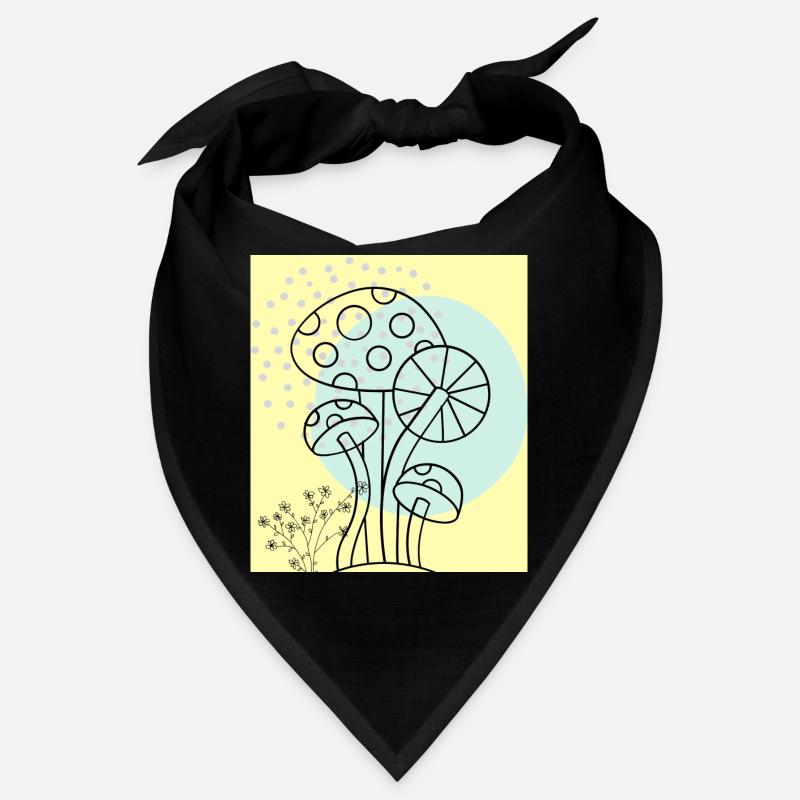 Mushroom, minimalist nature Bandana