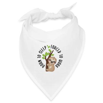 Faultier Faultier Faultier - geboren, um zu schlafen - Bandana - Weiß - Vorne