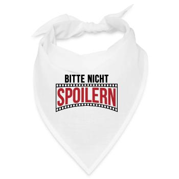 Farben änderbar | Bitte nicht Spoilern - Bandana - Weiß - Vorne