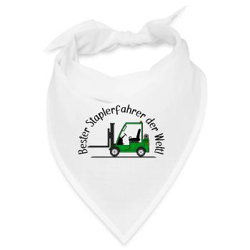 Staplerfahrer grün bester Staplerfahrer der Welt - Bandana - Weiß - Vorne