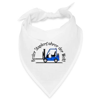 Staplerfahrer blau beste Staplerfahrer der Welt - Bandana - Weiß - Vorne