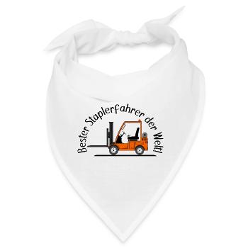Staplerfahrer orange beste Staplerfahrer der Welt - Bandana - Weiß - Vorne